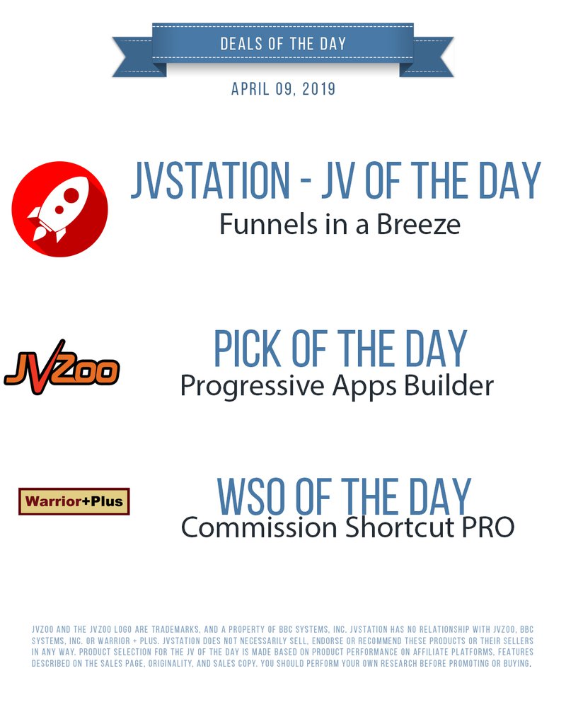 JVs of the day - April 09, 2019