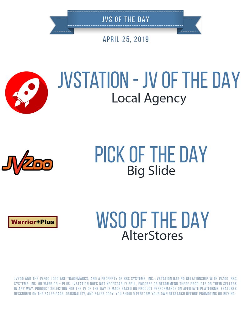 JVs of the day - April 25, 2019