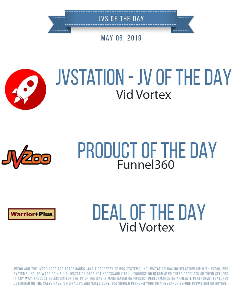 JVs of the day - May 06, 2019