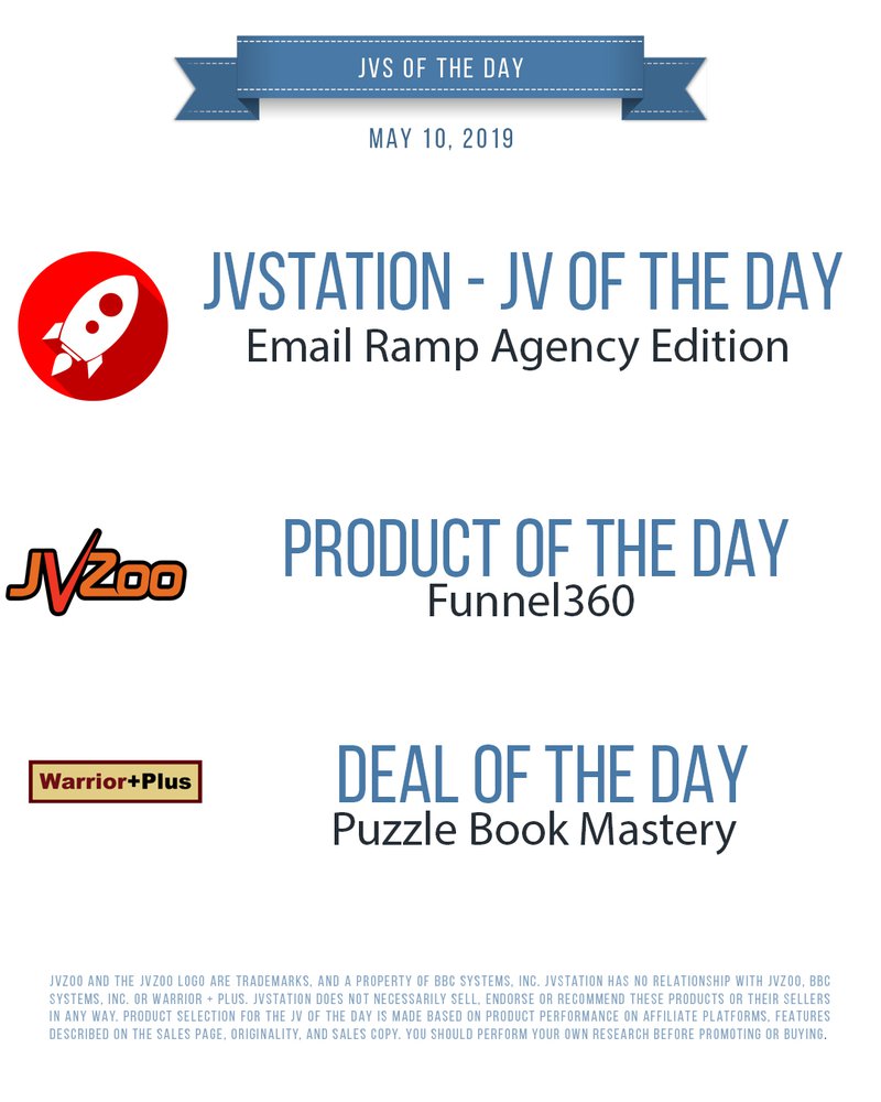 JVs of the day - May 10, 2019
