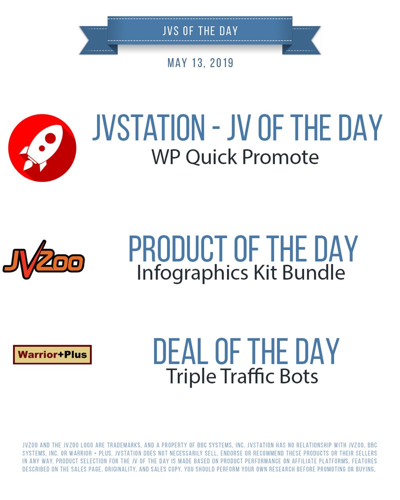 JVs of the day - May 13, 2019