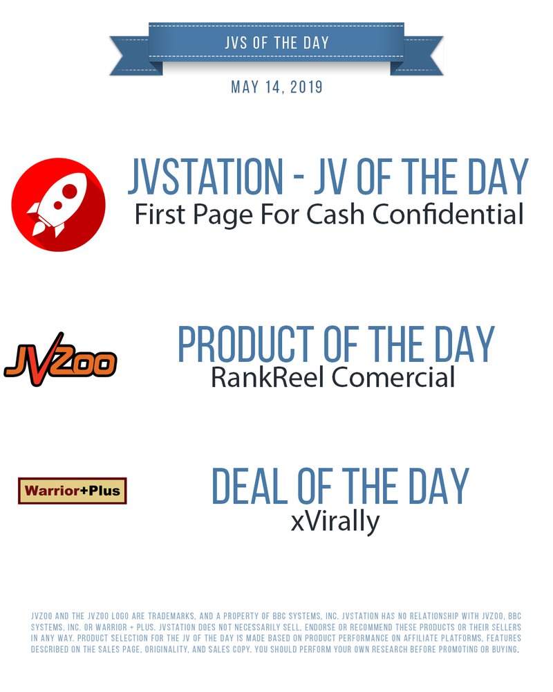JVs of the day - May 14, 2019