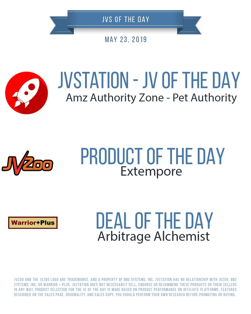 JVs of the day - May 23, 2019