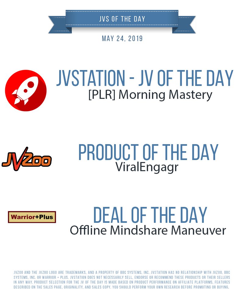 JVs of the day - May 24, 2019