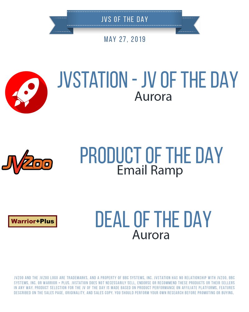 JVs of the day - May 27, 2019