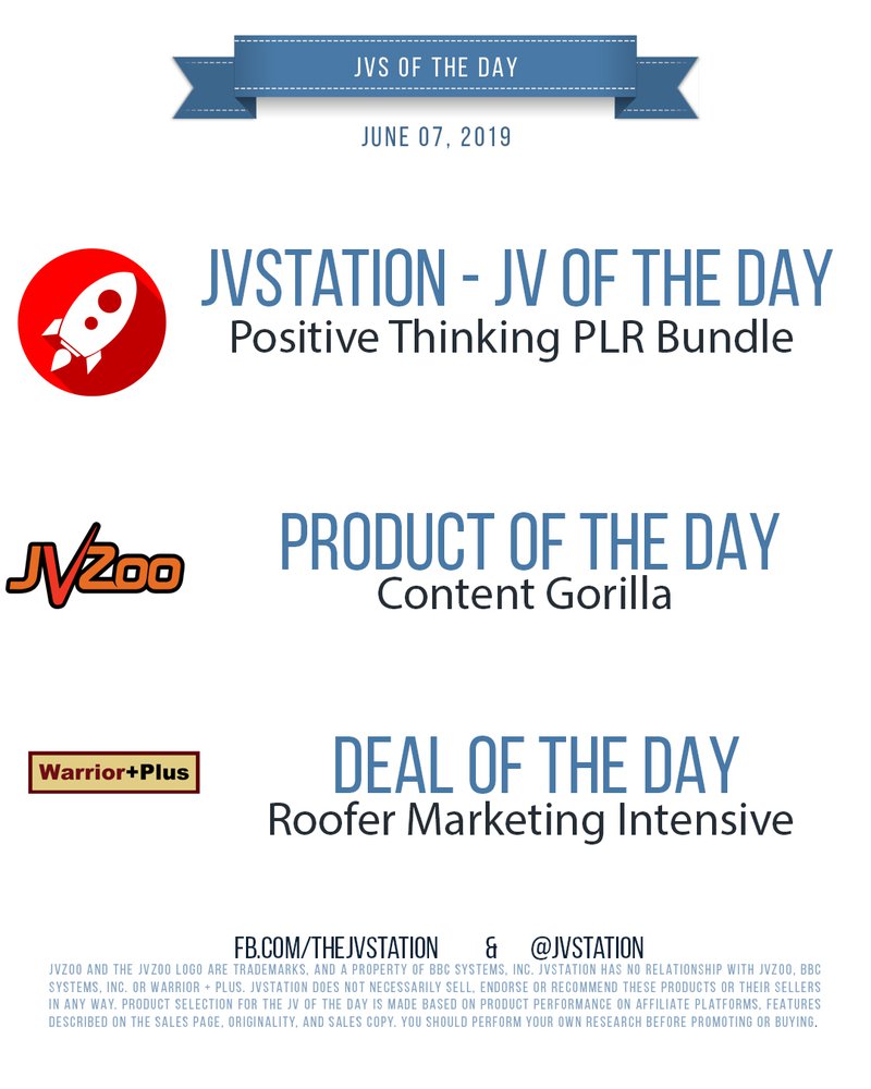 JVs of the day - June 07, 2019