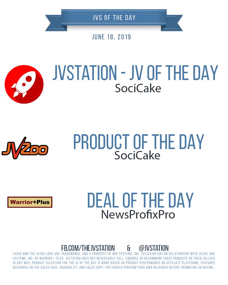 JVs of the day - June 18, 2019