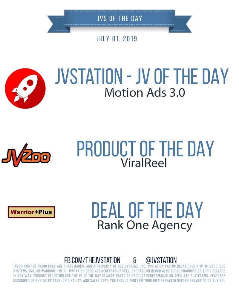 JVs of the day - July 01, 2019