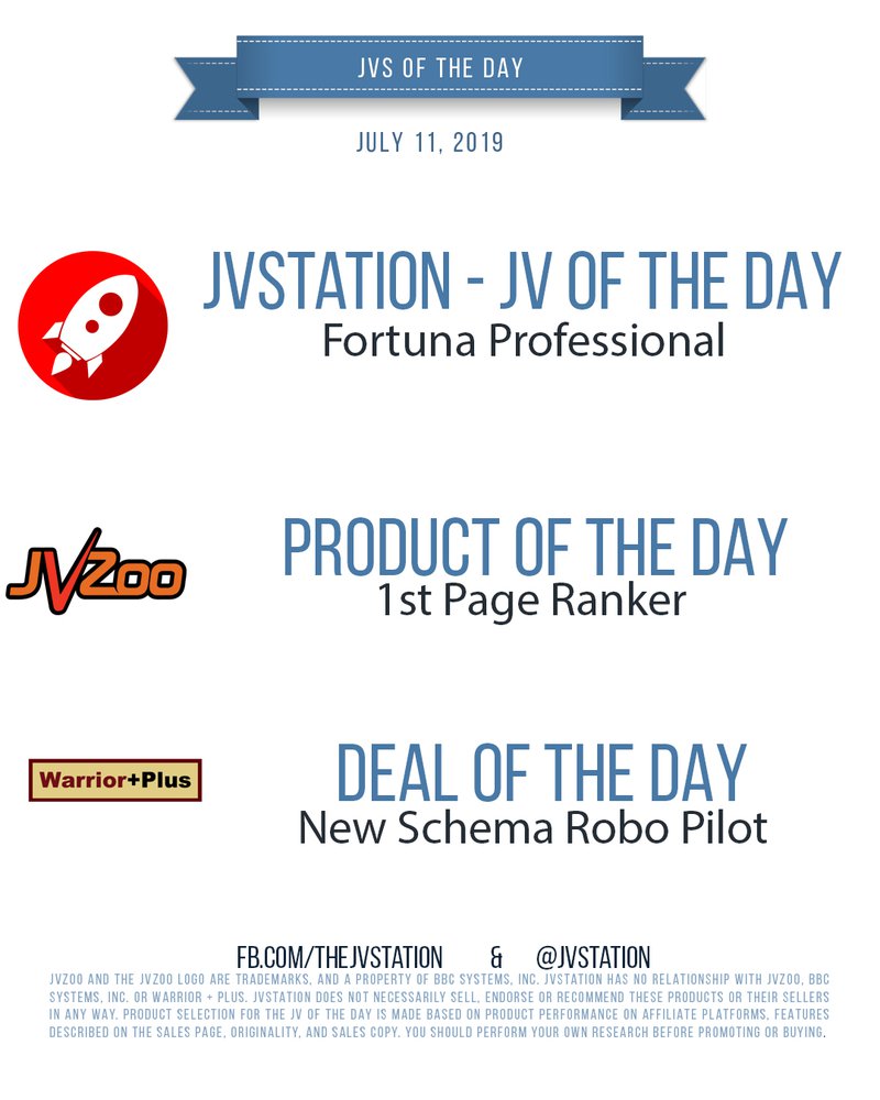 JVs of the day - July 11, 2019