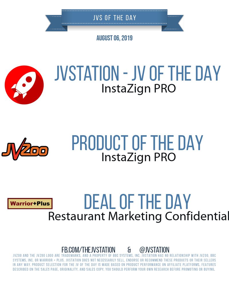 JVs of the day - August 06, 2019