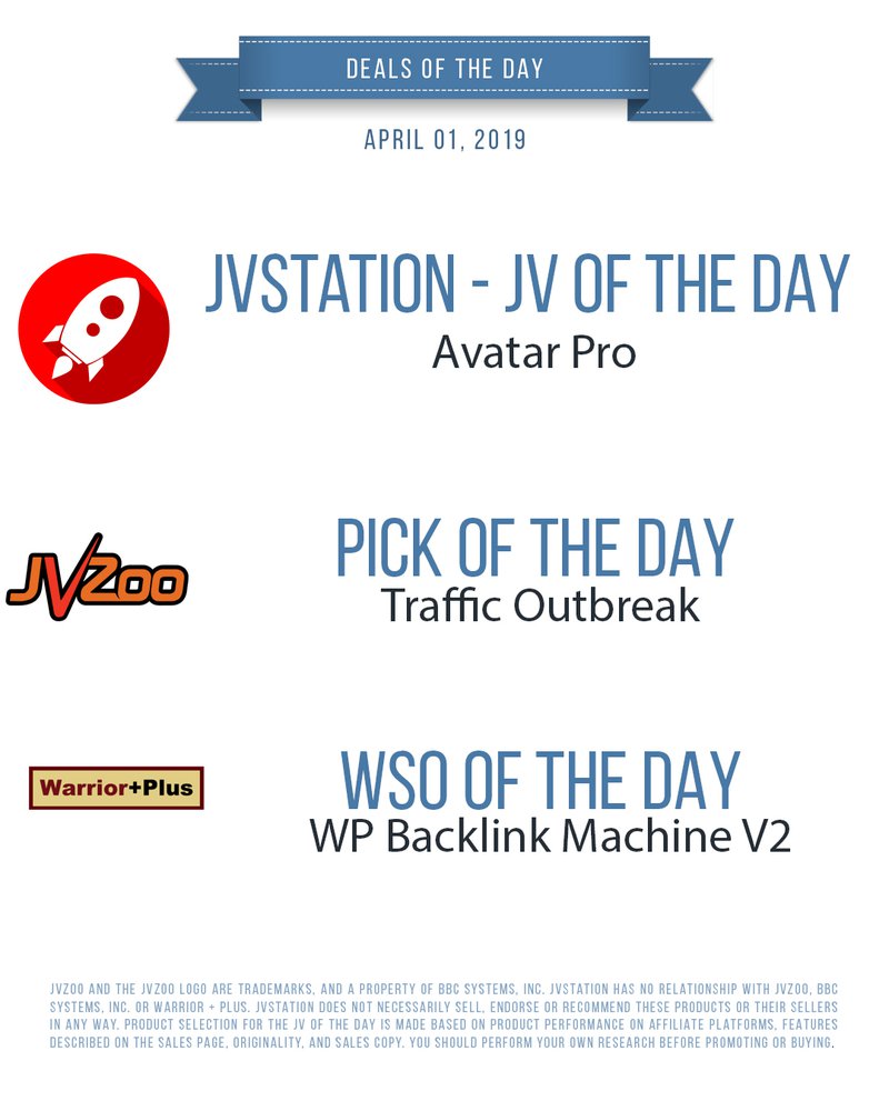 Deals of the day - April 01, 2019
