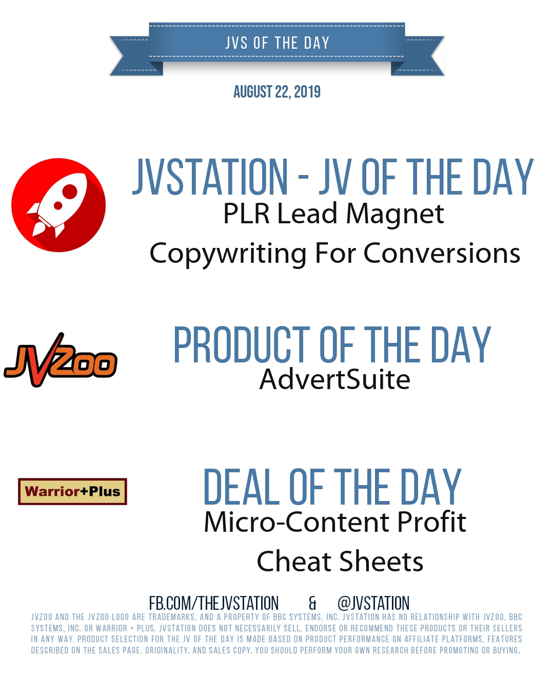 JVs of the day - August 22, 2019