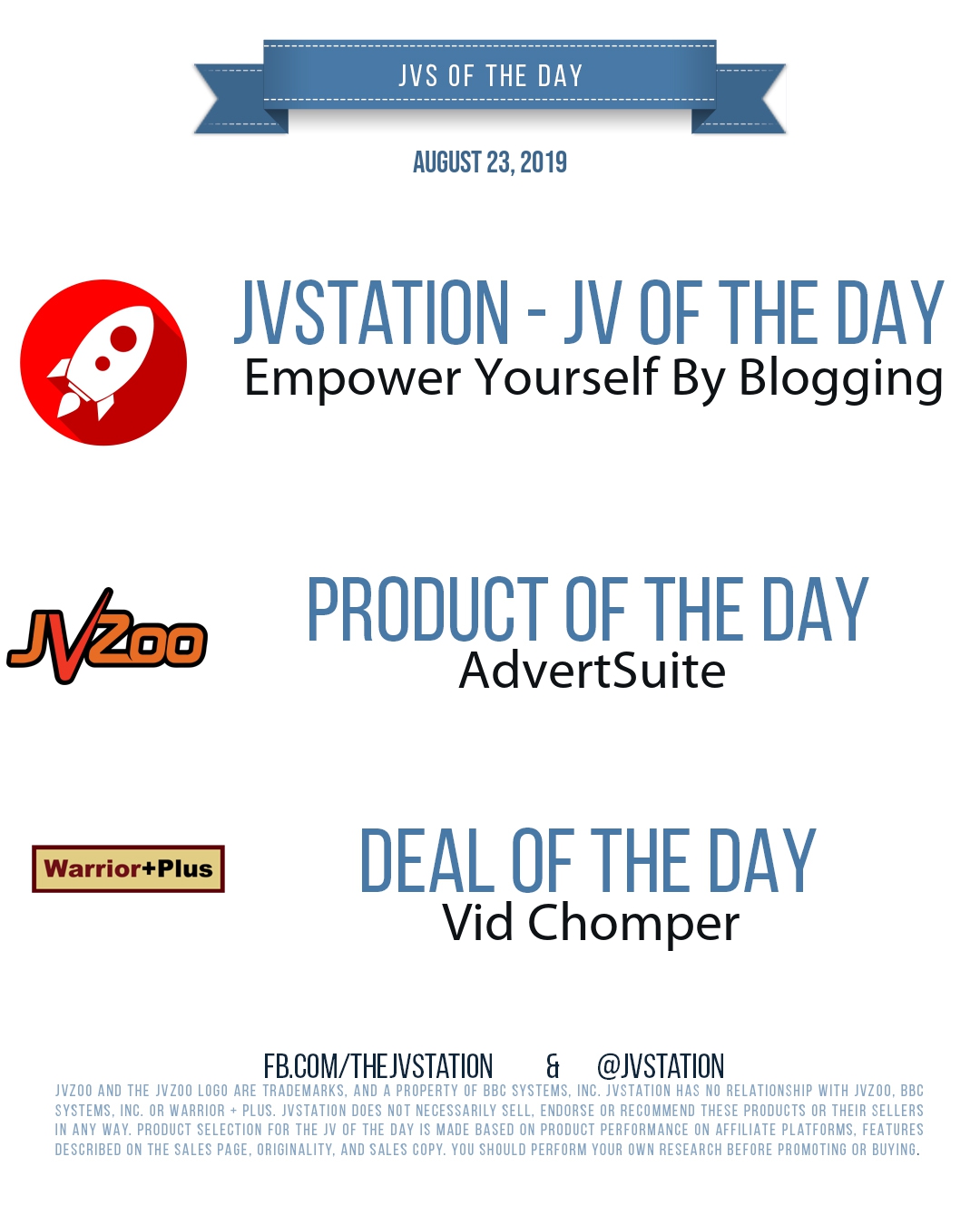 JVs of the day - August 23, 2019