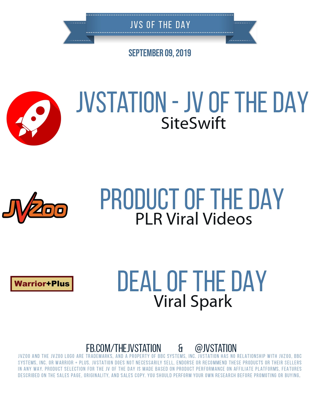JVs of the day - September 09, 2019