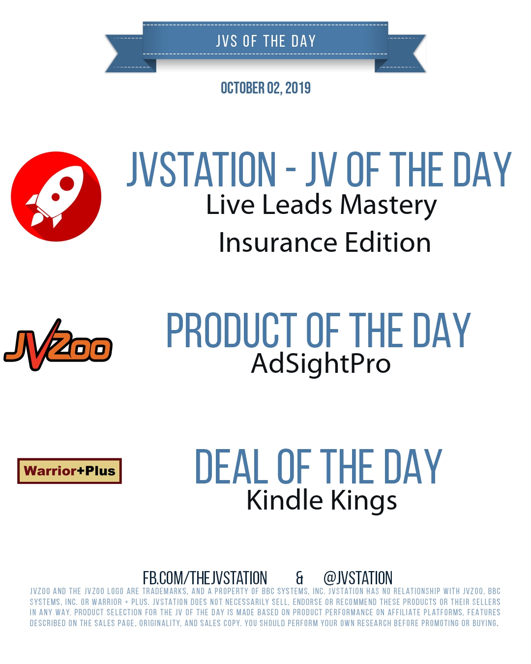 JVs of the day - October 02, 2019