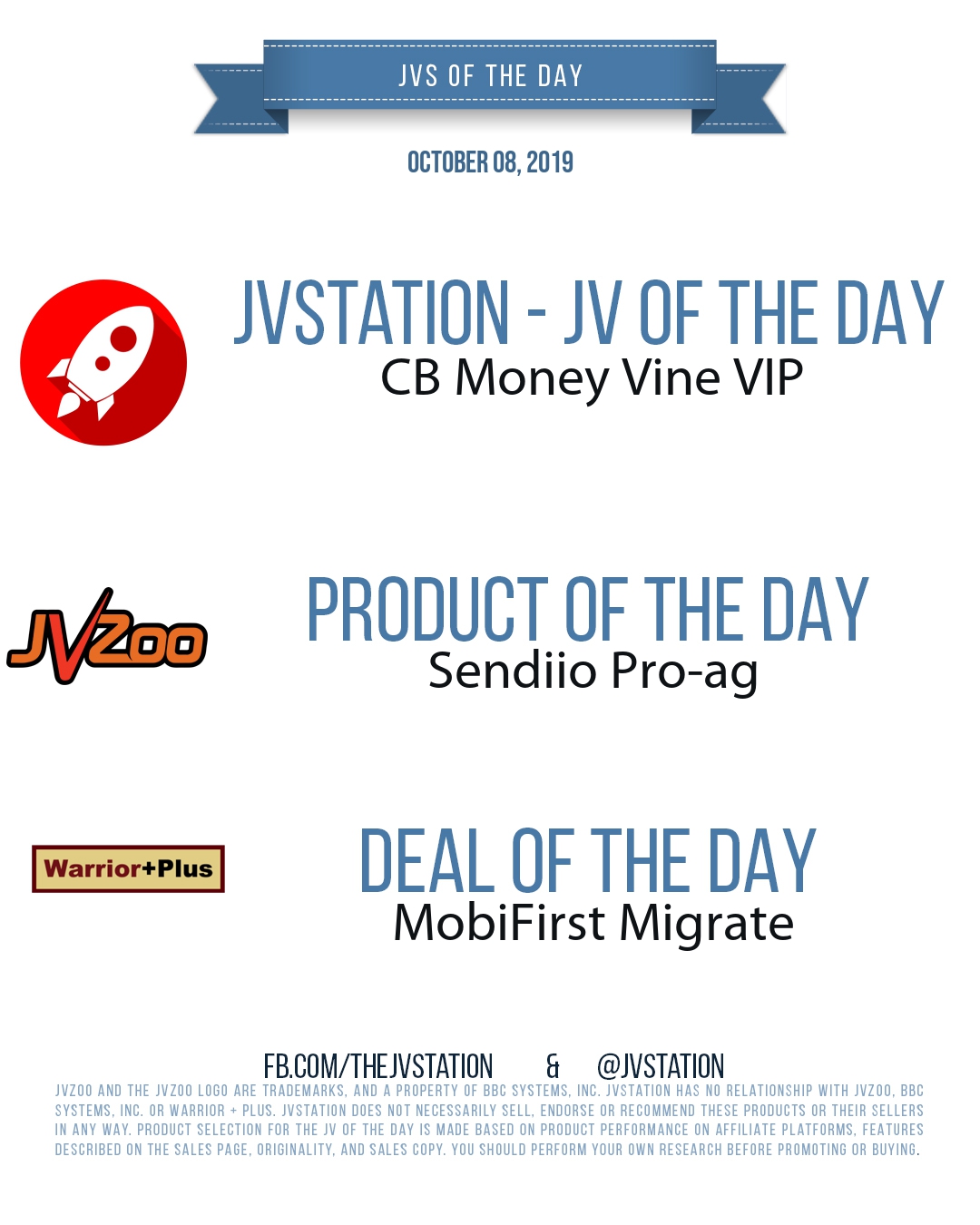 JVs of the day - October 08, 2019