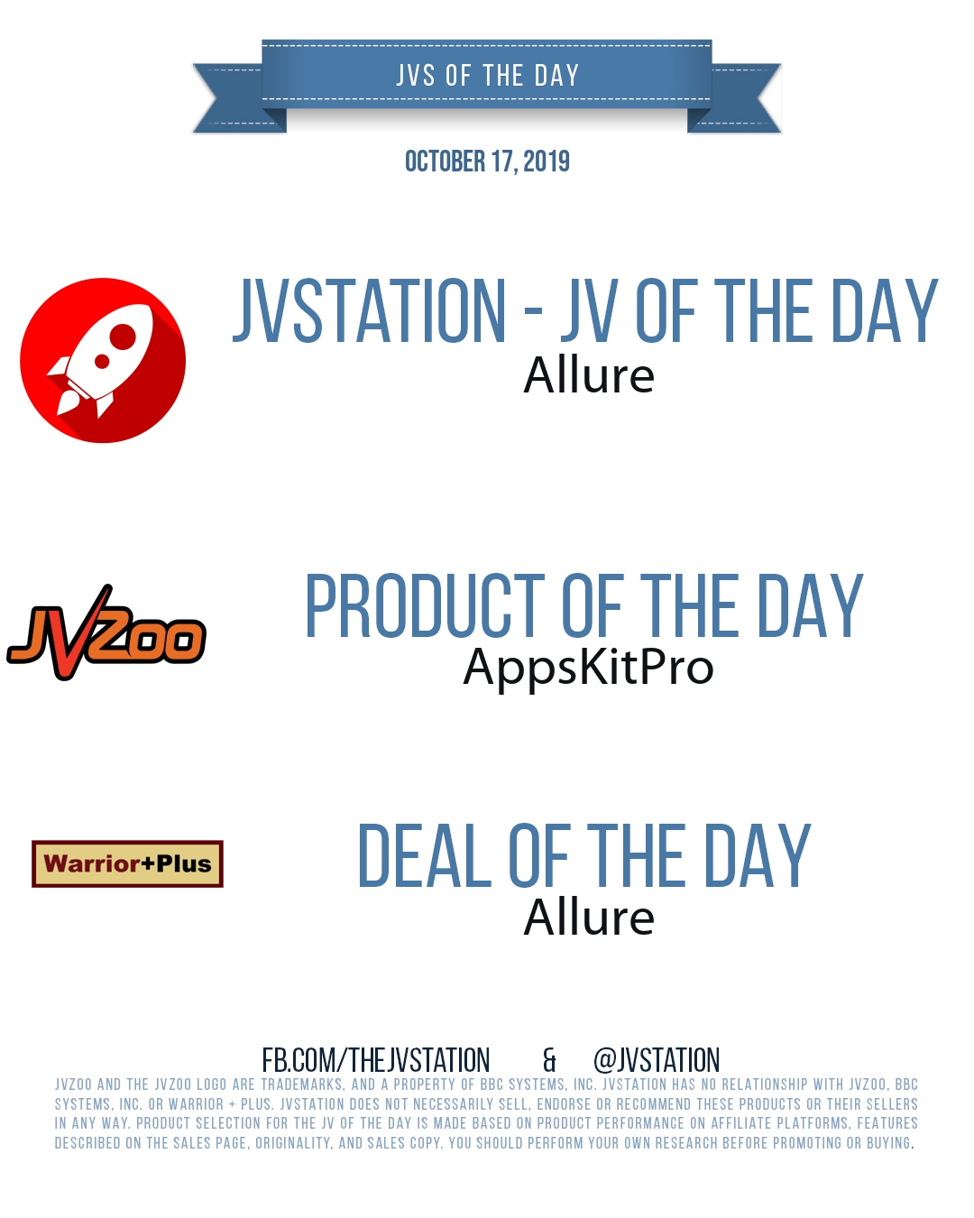 JVs of the day - October 17, 2019