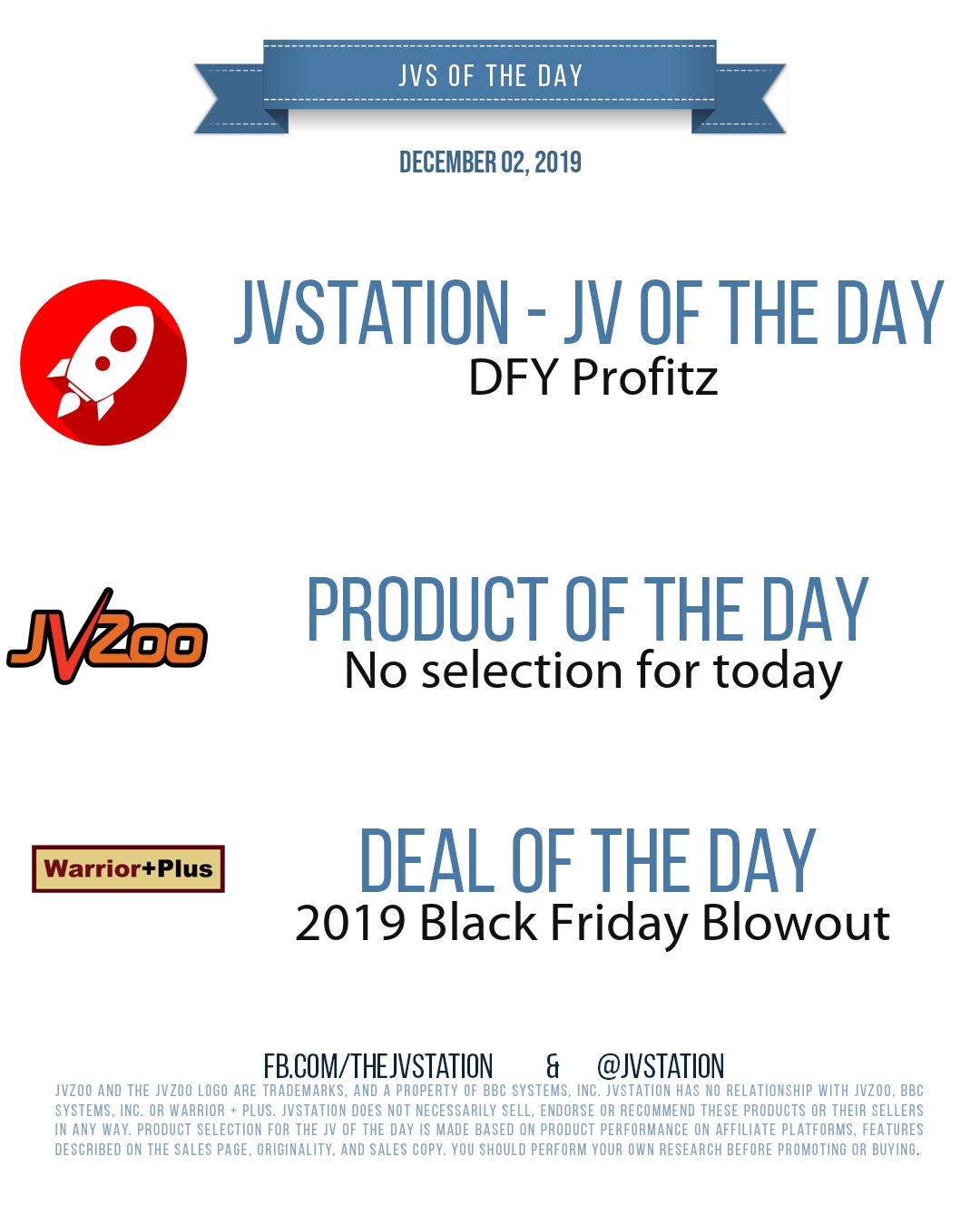JVs of the day - December 02, 2019