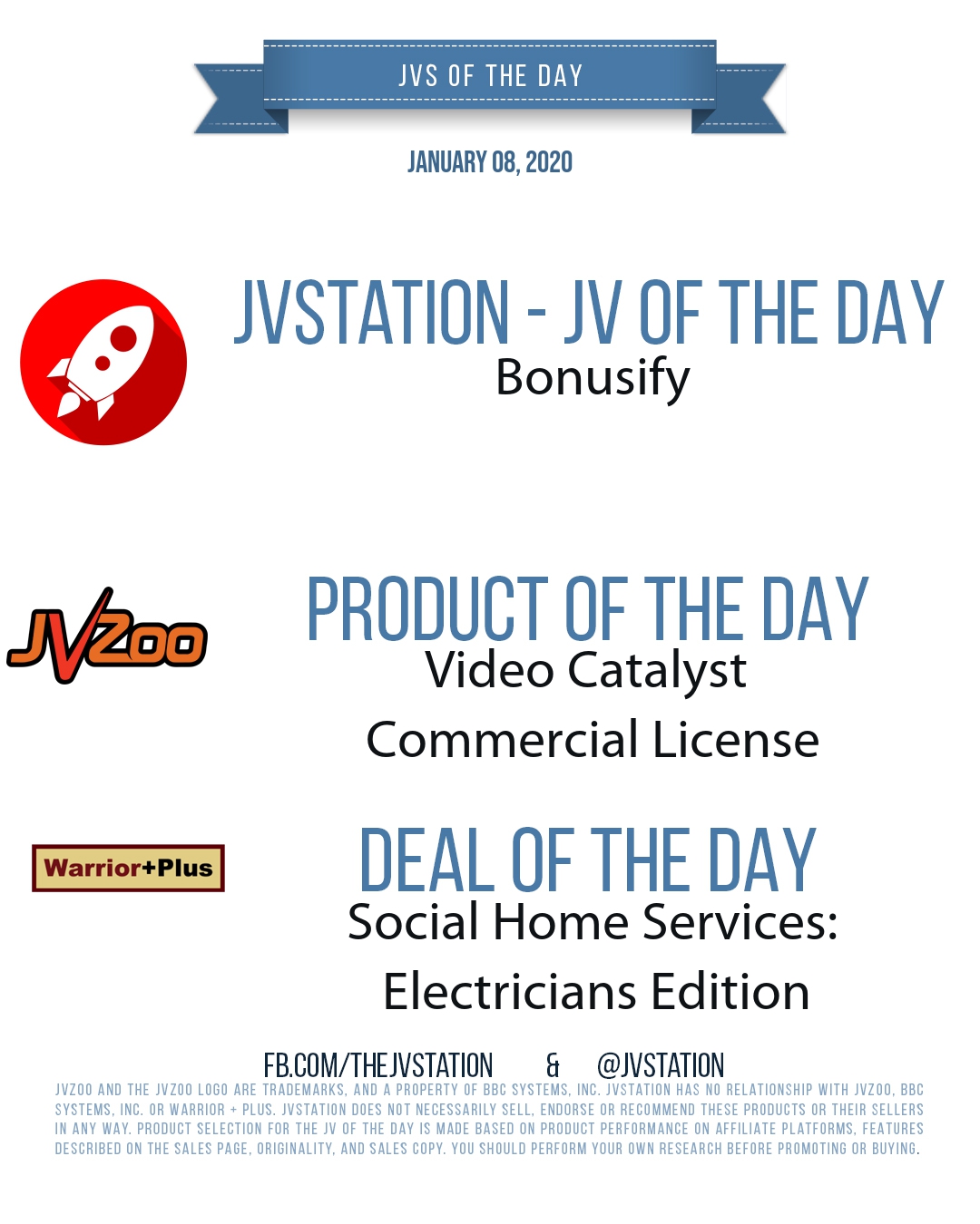 JVs of the day - January 08, 2020
