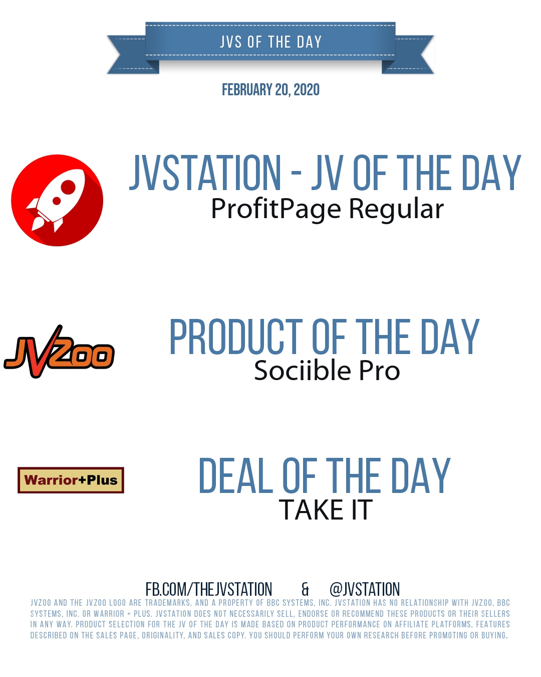 JVs of the day - February 20, 2020
