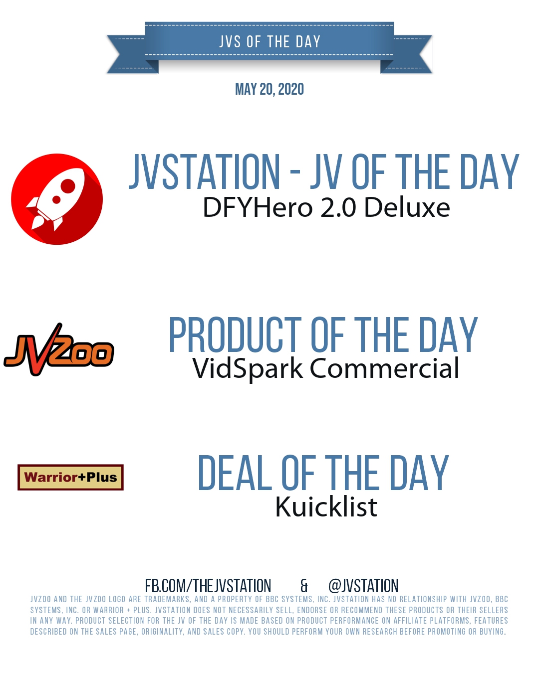 JVs of the day - May 20, 2020