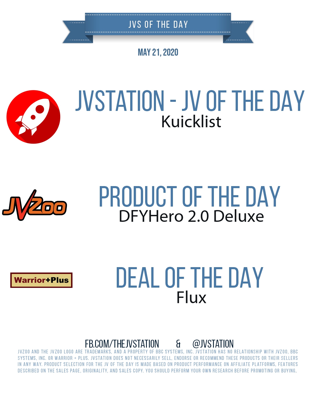 JVs of the day - May 21, 2020