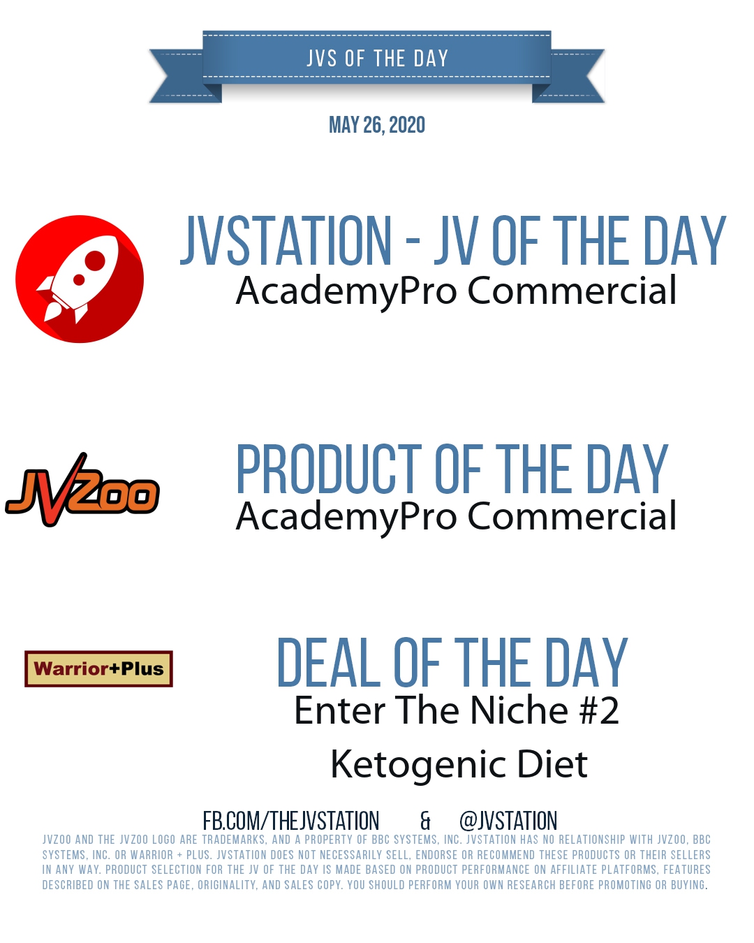 JVs of the day - May 26, 2020