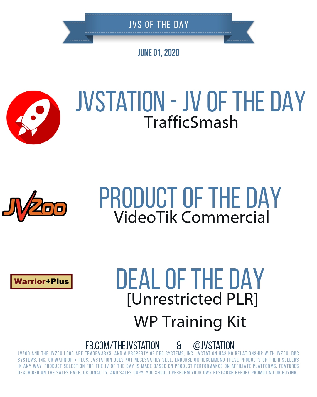 JVs of the day - June 01, 2020