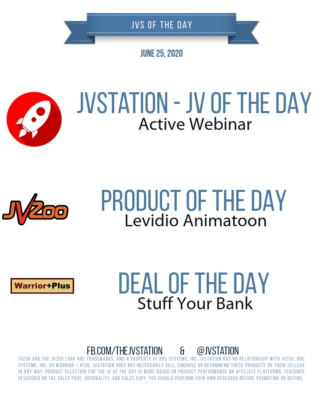 JVs of the day - June 25, 2020