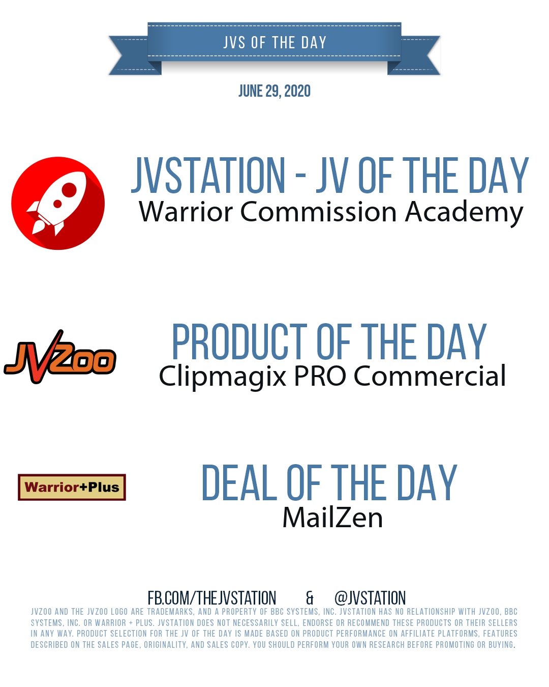 JVs of the day - June 29, 2020
