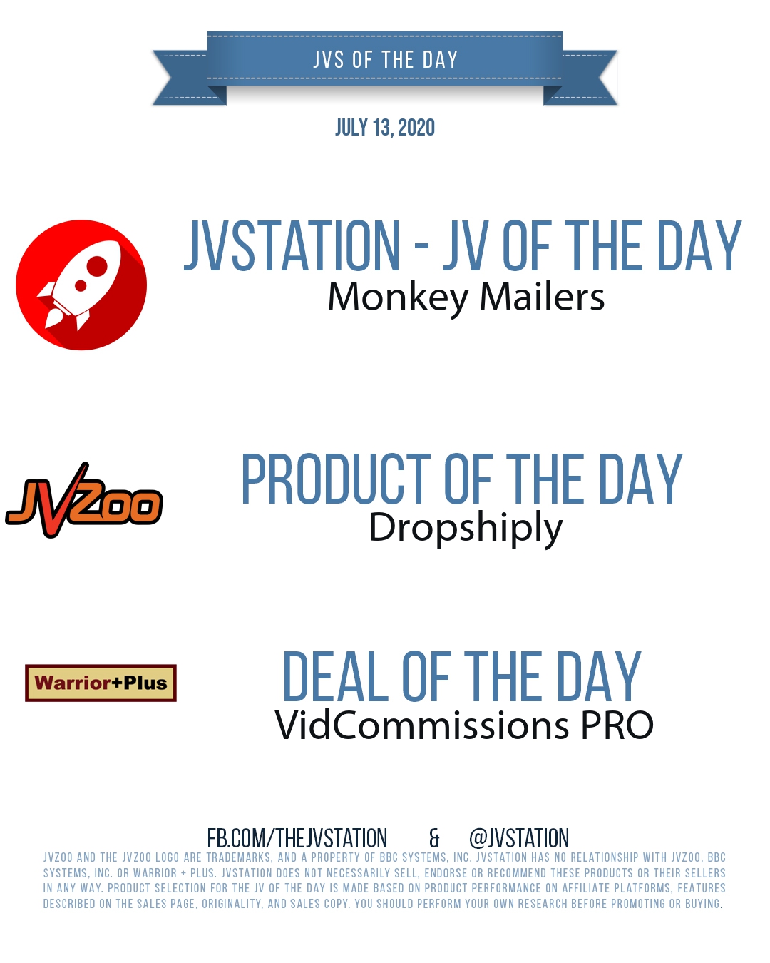 JVs of the day - July 13, 2020