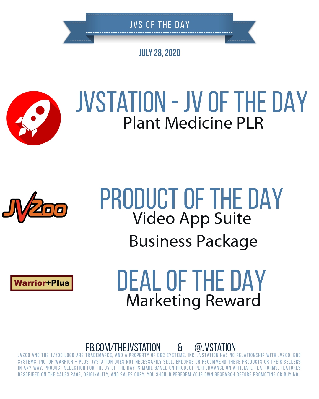 JVs of the day - July 28, 2020